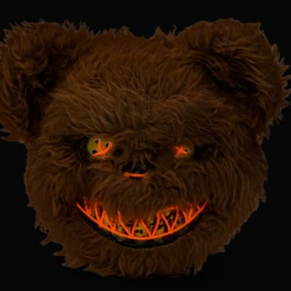 SCARY LED LIGHT UP BEAR HALLOWEEN MASK - Picture 2 of 3